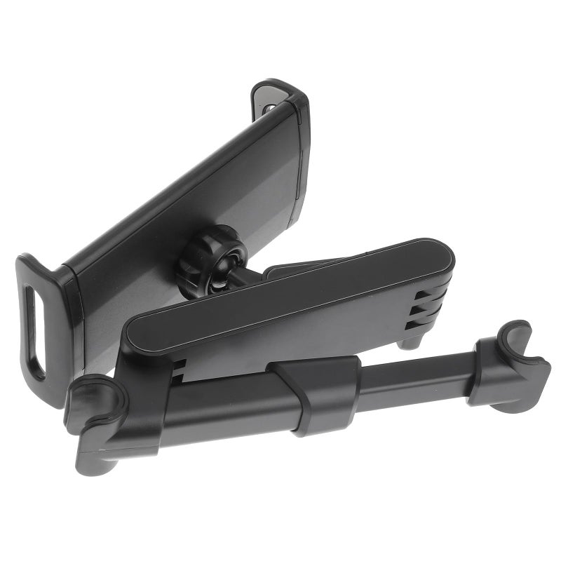 Universal 360 Degree Adjustable Headrest Mount Holder for Smartphones and Tablets Black - Image 2