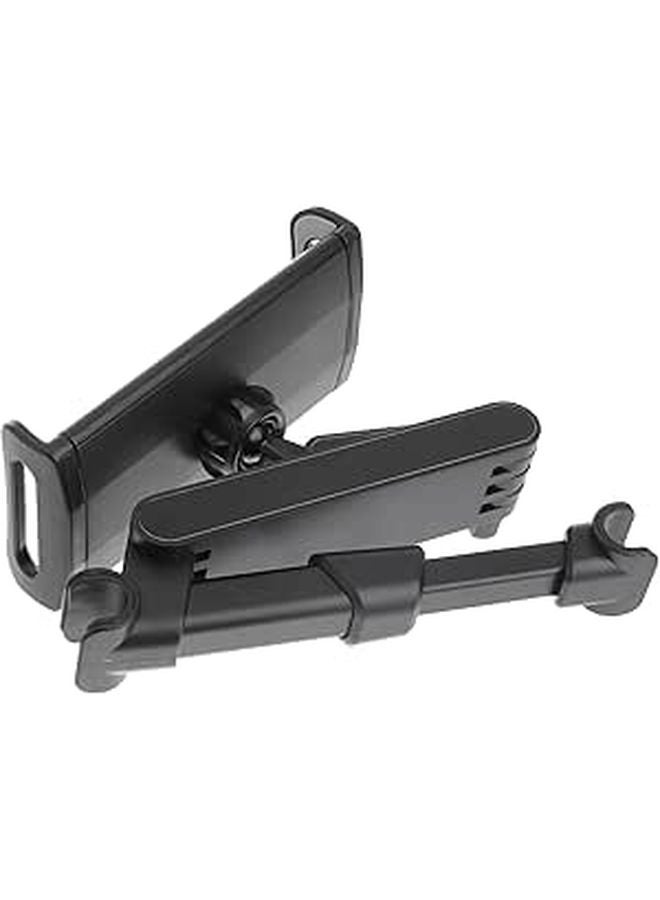 Universal 360 Degree Adjustable Headrest Mount Holder for Smartphones and Tablets Black - Image 1