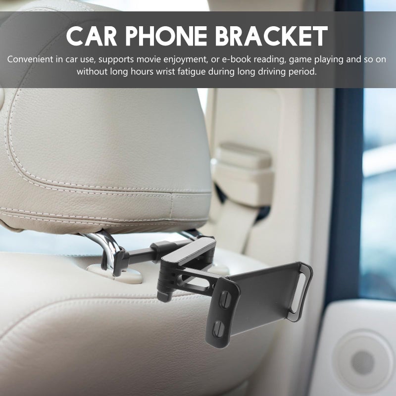 Universal 360 Degree Adjustable Headrest Mount Holder for Smartphones and Tablets Black - Image 3