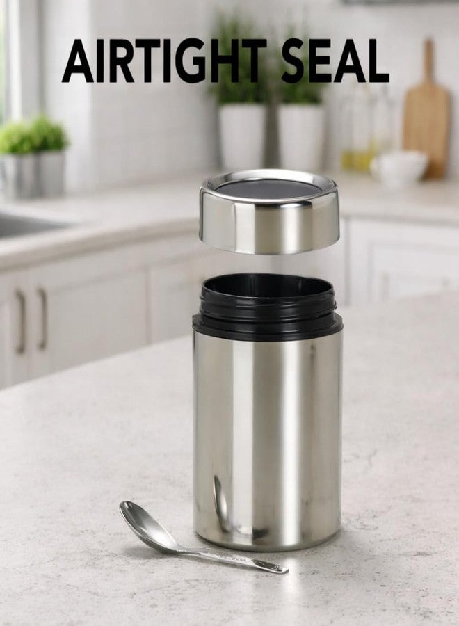 DARAZ Stainless Steel Masala Storage Container Set, 9 Compartments with Spoons and Stand, 190 ml, Silver - Image 2
