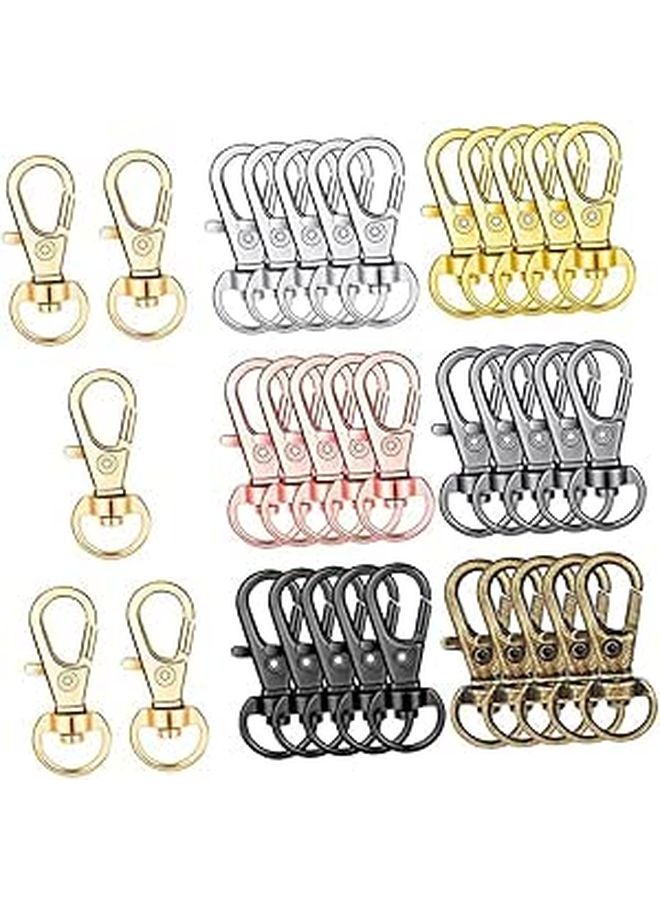 35 Pcs Colorful Zinc Alloy Lobster Claw Keyrings Swivel Clasps for Keychains Bags DIY Crafts - Image 1