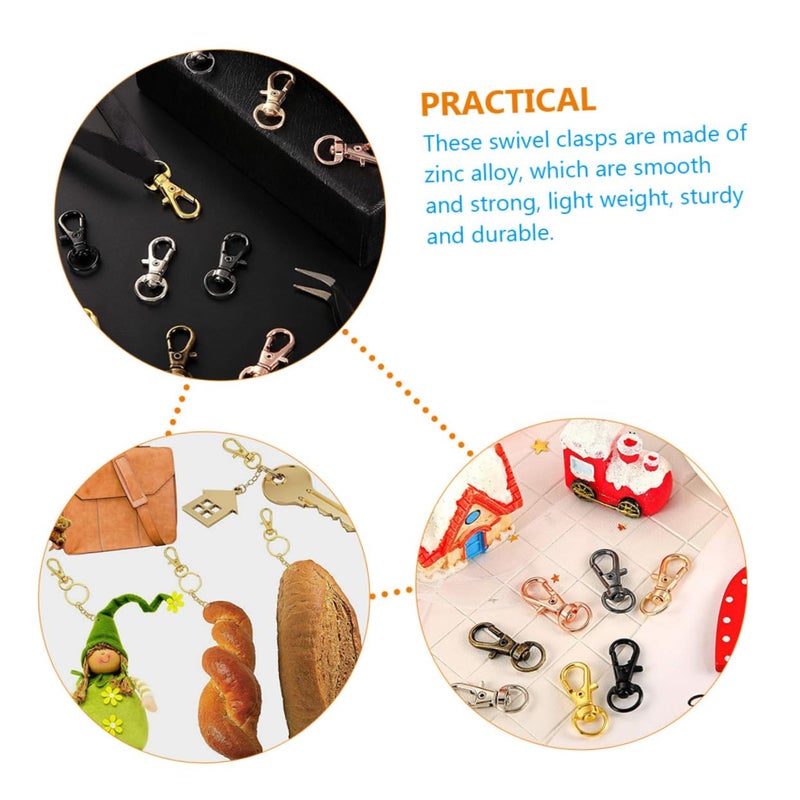 35 Pcs Colorful Zinc Alloy Lobster Claw Keyrings Swivel Clasps for Keychains Bags DIY Crafts - Image 5