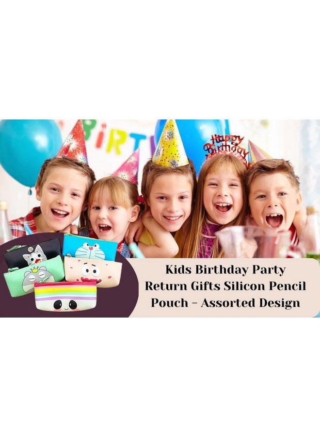 SILLYME 6 pcs Return Gifts Birthday Party for Kids - Silicon Pencil Pouch - Assorted Design - Image 5