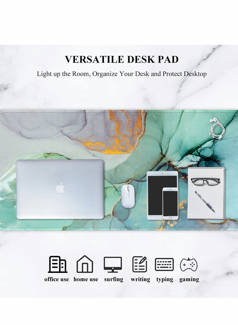 Marble Large Gaming Mouse Pad - Extra Big Desk Mat for Laptop & Computer with Non-Slip Base and Stitched Edges for Enhanced Durability and Comfort. - Image 4