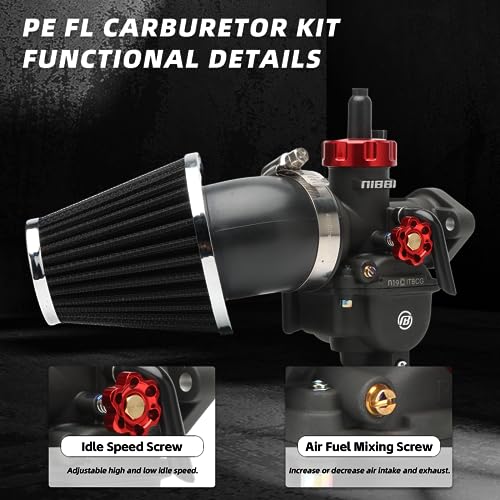 NIBBI PE19 Carburetor Kit, 19mm Carburetor with Carb Jets - Fit for 100cc 110cc 125cc Dirt Bike Pit Bike Apollo TaoTao Lifan Kayo SSR - Image 5