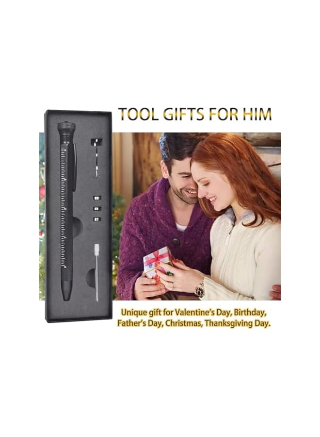 promass 12 in 1 Multitool Pen with Stress Relief Accessory, Pocket Multi Tool with Light, Stylus, Ruler, Screwdriver, Bottle Box Opener Cool Must-Have Gadgets for Woodworking Electrical Engineers Men - Image 5