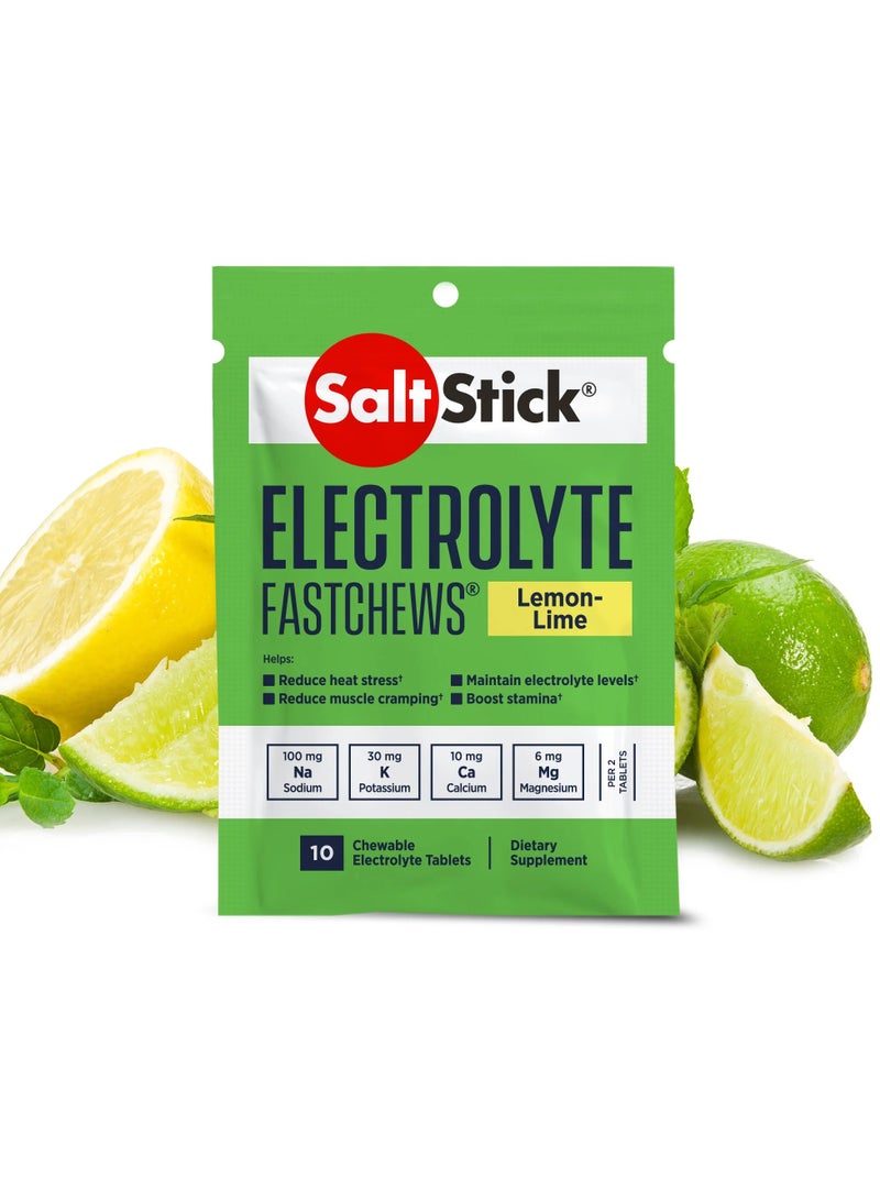 سولت ستك عصا الملح بالكهرباء FastChews بالليمون والليمون 10 أقراص قابلة للمضغ بالكهرباء 12 عبوة - Image 2