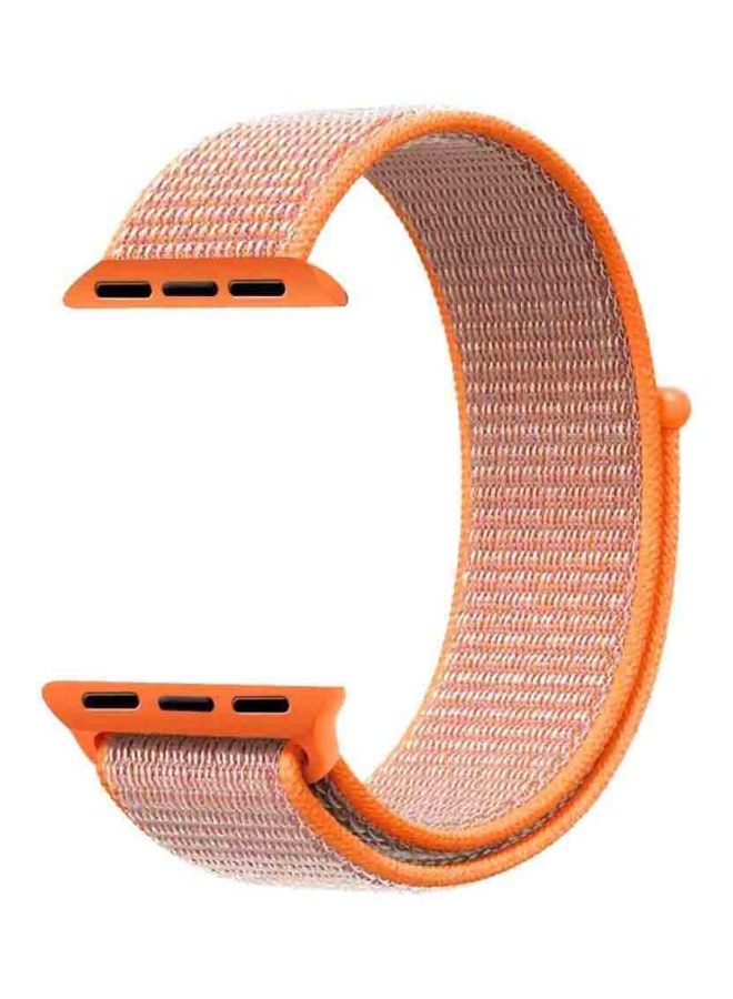 NIBEMINENT Replacement Band For Apple Watch Series 1/2/3/4 44mm/42mm Orange - Image 1
