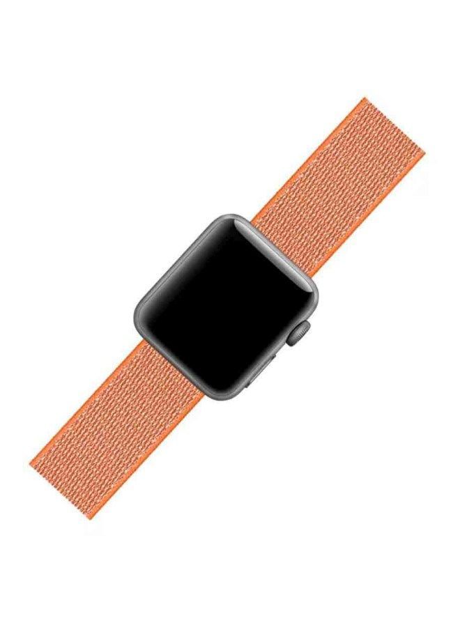 NIBEMINENT Replacement Band For Apple Watch Series 1/2/3/4 44mm/42mm Orange - Image 2