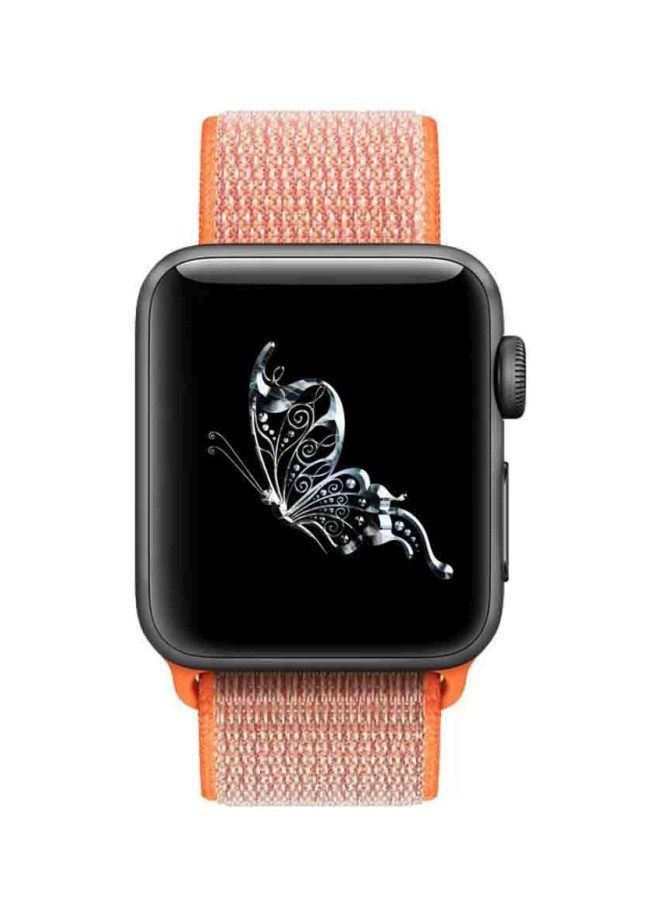 NIBEMINENT Replacement Band For Apple Watch Series 1/2/3/4 44mm/42mm Orange - Image 4
