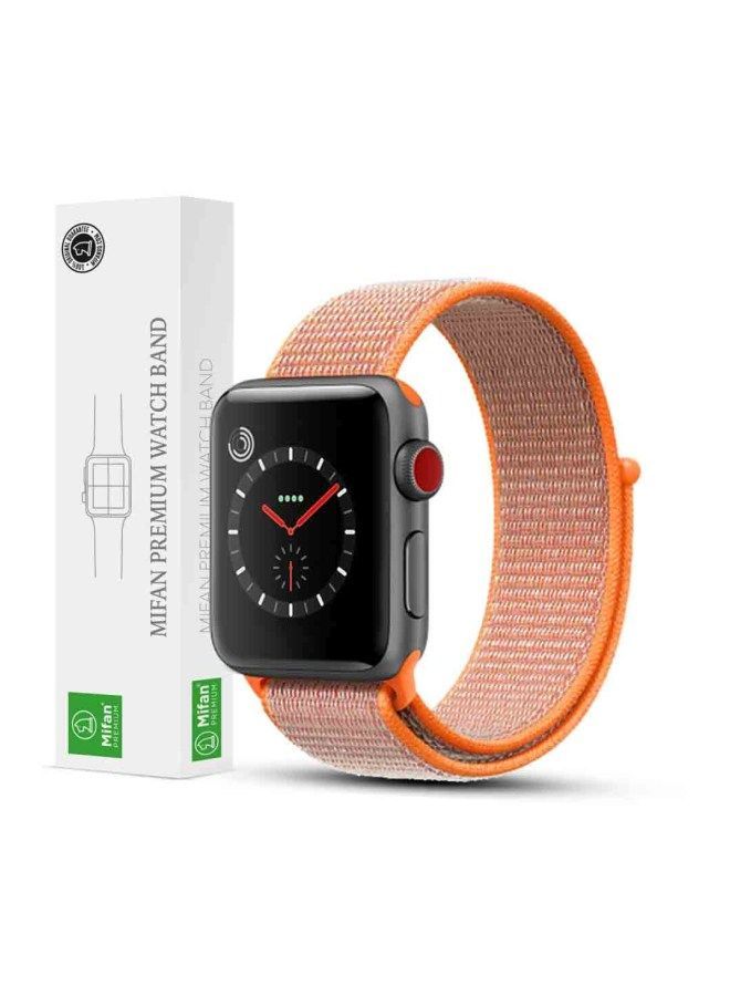 NIBEMINENT Replacement Band For Apple Watch Series 1/2/3/4 44mm/42mm Orange - Image 3