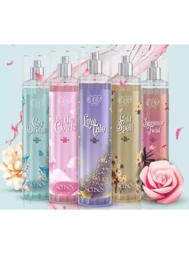 Eva - Set of 5 Eva Skin Care Senses Body Splash 5 X 240 ML - Image 1