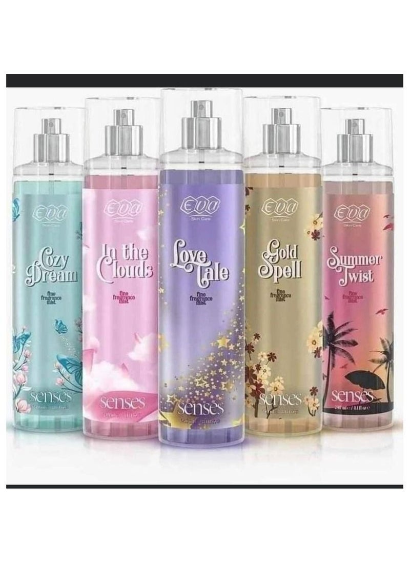 Eva - Set of 5 Eva Skin Care Senses Body Splash 5 X 240 ML - Image 1