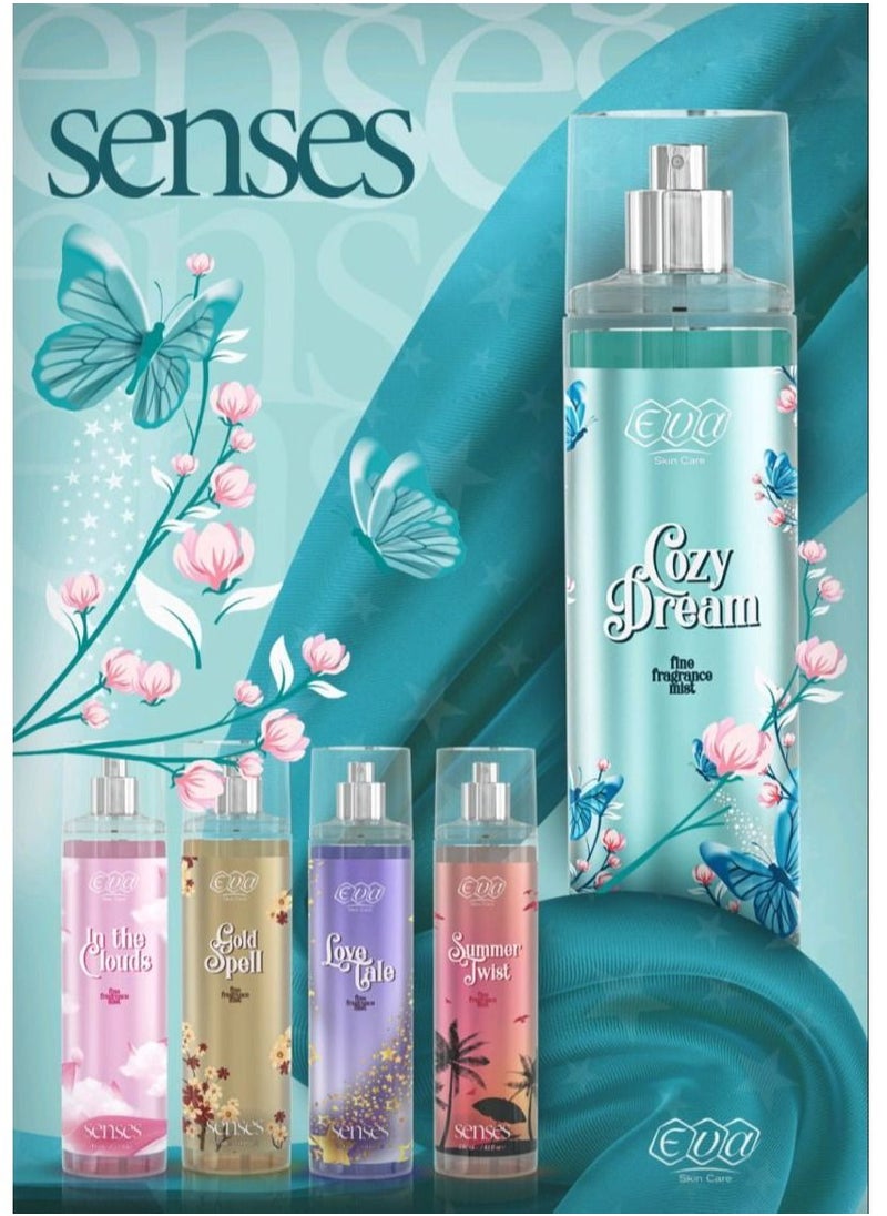 Eva - Set of 5 Eva Skin Care Senses Body Splash 5 X 240 ML - Image 1