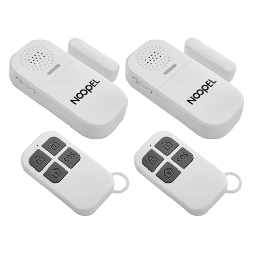 NOOPEL Door Alarms for Kids Safety, 2 Pack 130dB Window Sensor Pool Alarms When Opened for Home Security, 2-in-1 Alarm & Chime, 5-Level Volume Control, Door Chimes When Door Opens with Remote - Image 1