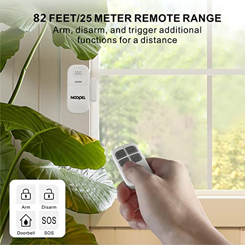NOOPEL Door Alarms for Kids Safety, 2 Pack 130dB Window Sensor Pool Alarms When Opened for Home Security, 2-in-1 Alarm & Chime, 5-Level Volume Control, Door Chimes When Door Opens with Remote - Image 3