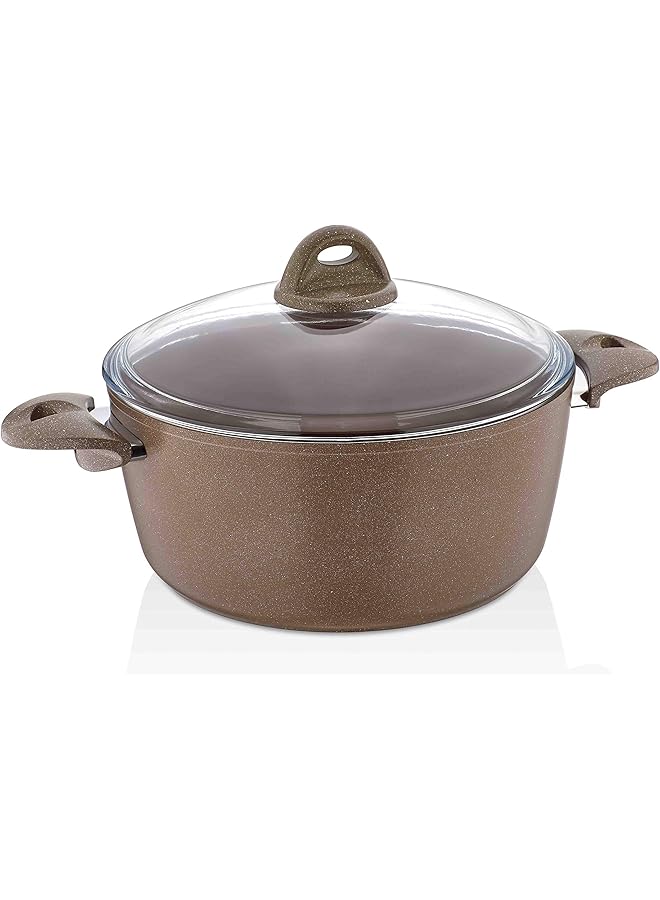 سافلون قدر من الجرانيت مع غطاء من الفولاذ المقاوم للصدأ - Image 1