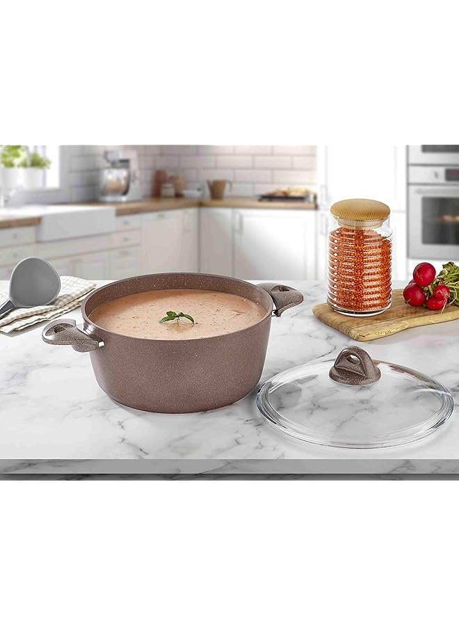 سافلون قدر من الجرانيت مع غطاء من الفولاذ المقاوم للصدأ - Image 2