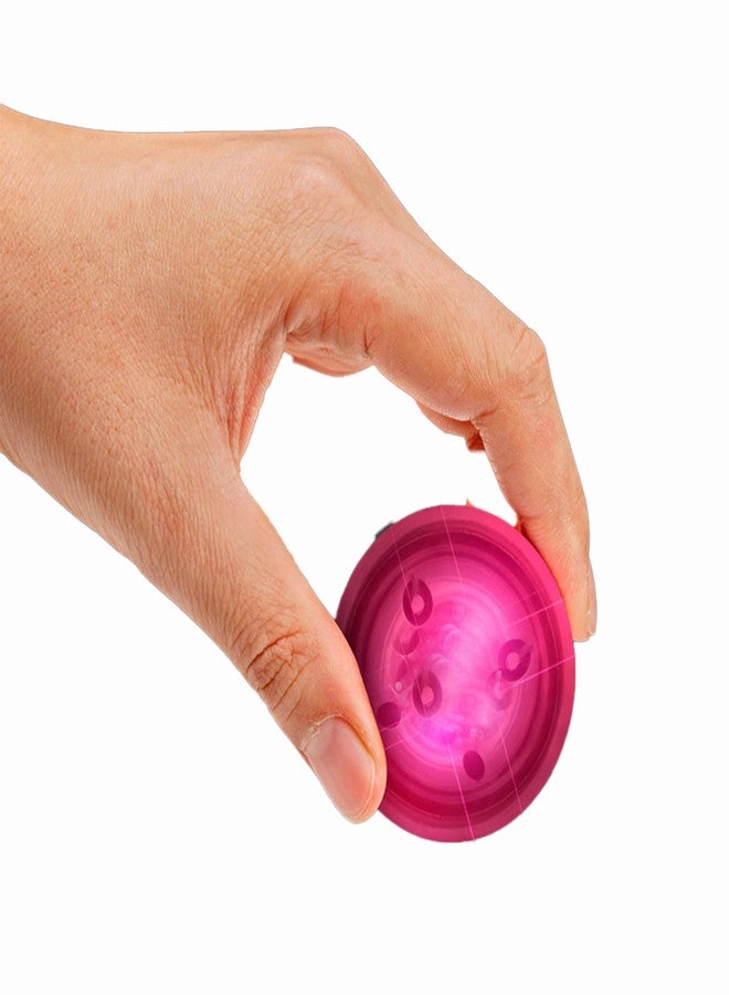 كرة نطاطة وردية اللون تعمل بضوء LED وامض - Image 4