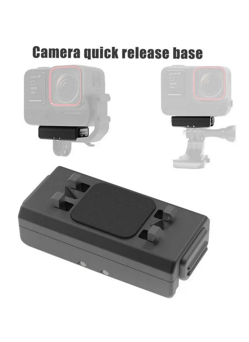 Generic For Insta360 Ace Pro Magnetic Quick Release Base Metal Foldable Adapter Dual Use for Sports Camera Accessories Quick Installation Stable Reliable Connect Various Accessories  - Image 4