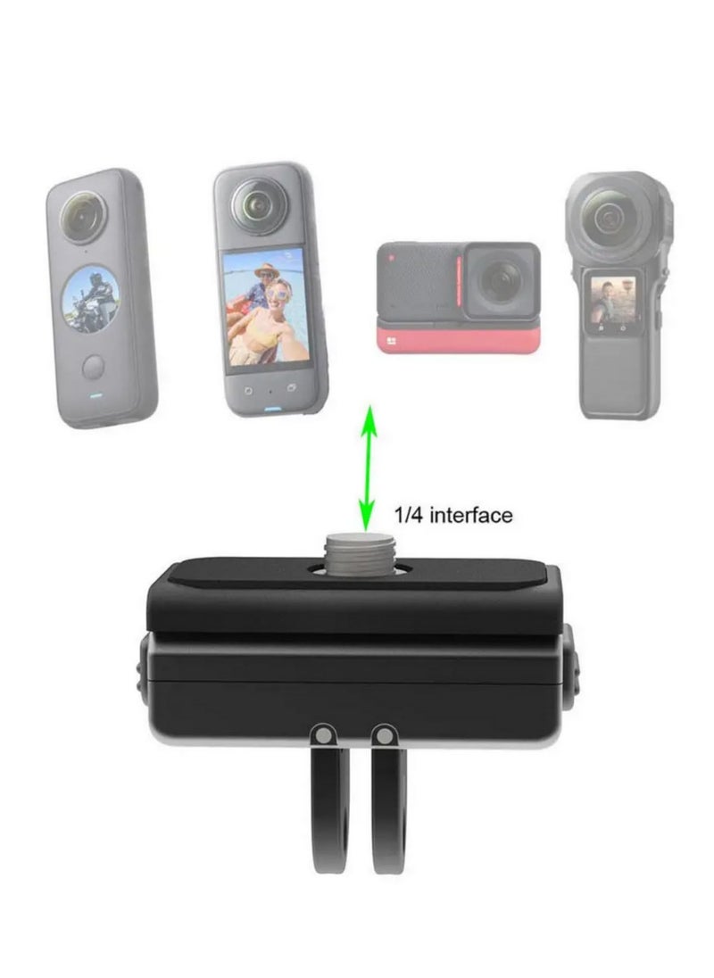 Generic For Insta360 Ace Pro Magnetic Quick Release Base Metal Foldable Adapter Dual Use for Sports Camera Accessories Quick Installation Stable Reliable Connect Various Accessories  - Image 2