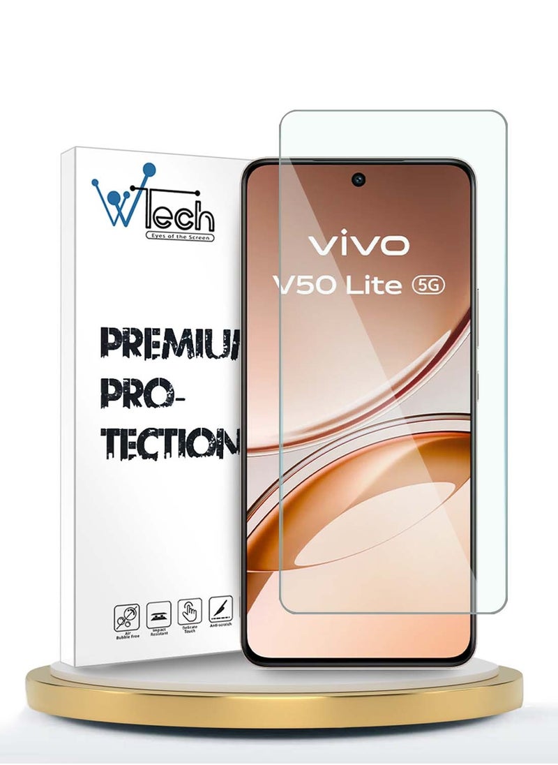 Wtech vivo V50 Lite 4G 2025 WTech Premium Series Curved Edges 9H 2.5D Tempered Glass Screen Protector (MSG9CN) - Clear  - Image 1
