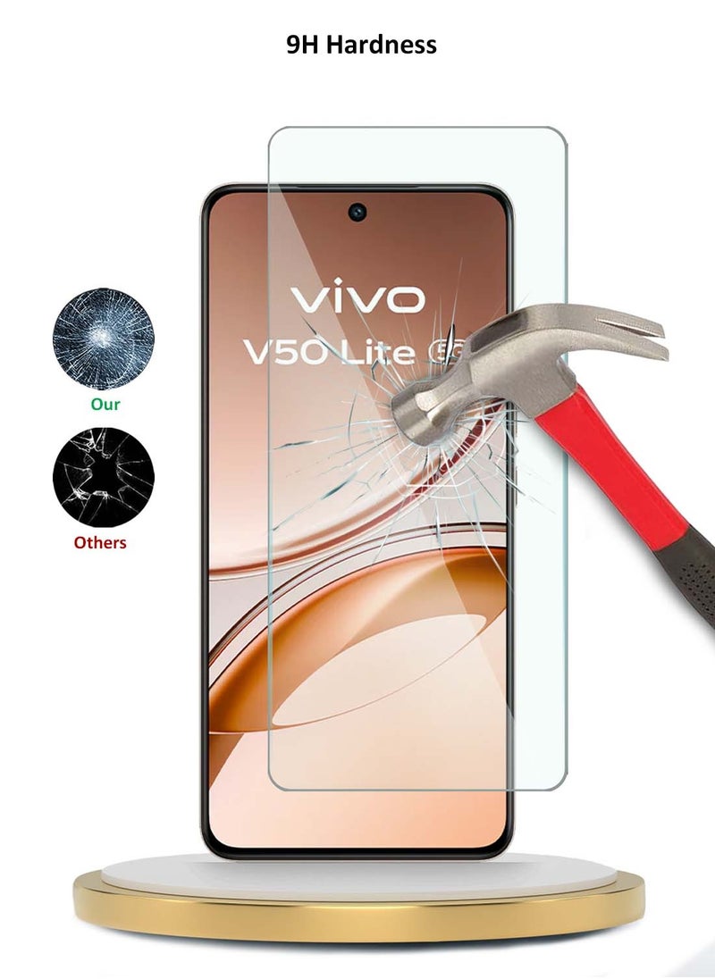Wtech vivo V50 Lite 4G 2025 WTech Premium Series Curved Edges 9H 2.5D Tempered Glass Screen Protector (MSG9CN) - Clear  - Image 3