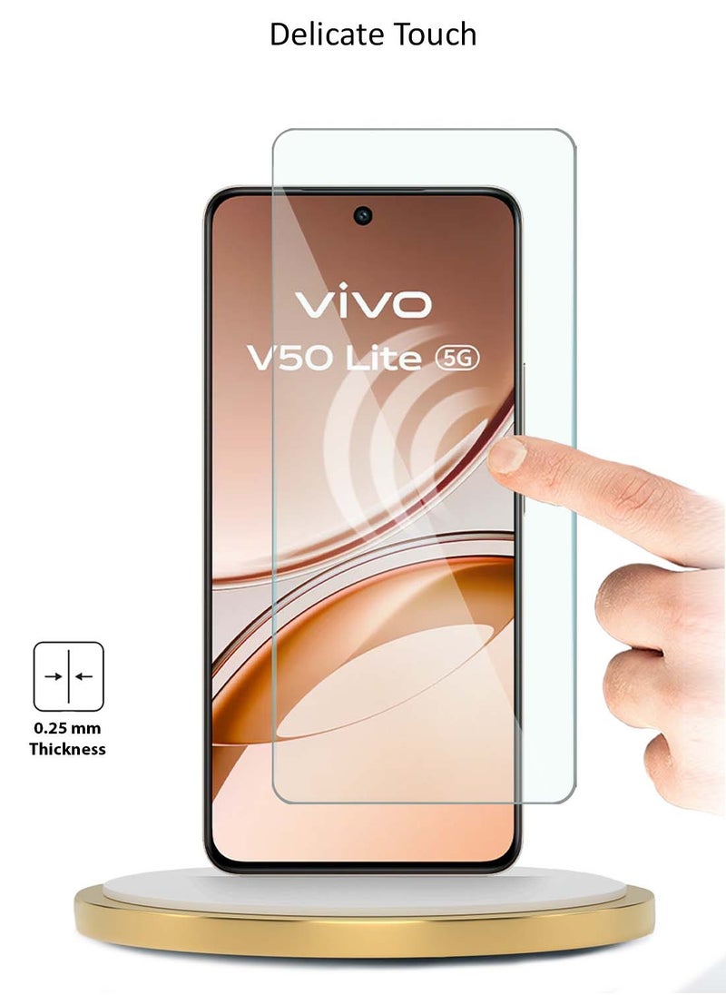 Wtech vivo V50 Lite 4G 2025 WTech Premium Series Curved Edges 9H 2.5D Tempered Glass Screen Protector (MSG9CN) - Clear  - Image 4