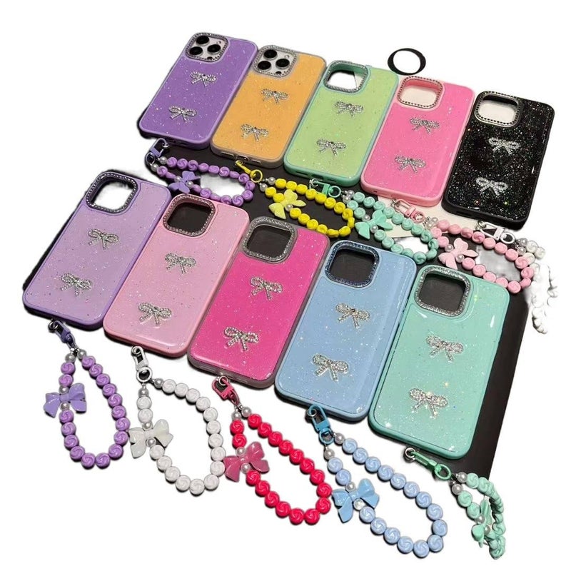 Acrylic Protective Case for iPhone 16 / 16 Plus / 16 Pro / 16 Pro Max with Drop Protection and Bow Design plus Shockproof plus Anti-Slip Grip in Multicolour - Layan Lure - Image 1