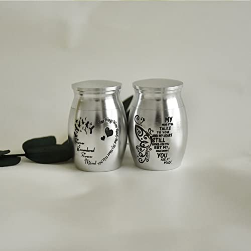 DAIFFUNE Aluminium Mini Urns - Set of 4, 1.57 Inch High, Keepsake Urns for Human/Pet Ashes - Image 4
