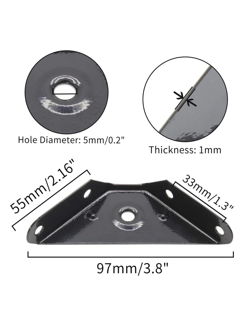 KASTWAVE 12 Pcs Steel Corner Braces Joint, Trapeziform Angle Code Brackets Corner Brace, Support Joint Bracket Fastener - Image 3