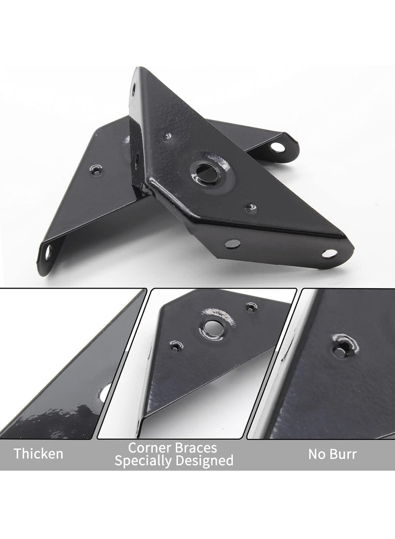 KASTWAVE 12 Pcs Steel Corner Braces Joint, Trapeziform Angle Code Brackets Corner Brace, Support Joint Bracket Fastener - Image 2