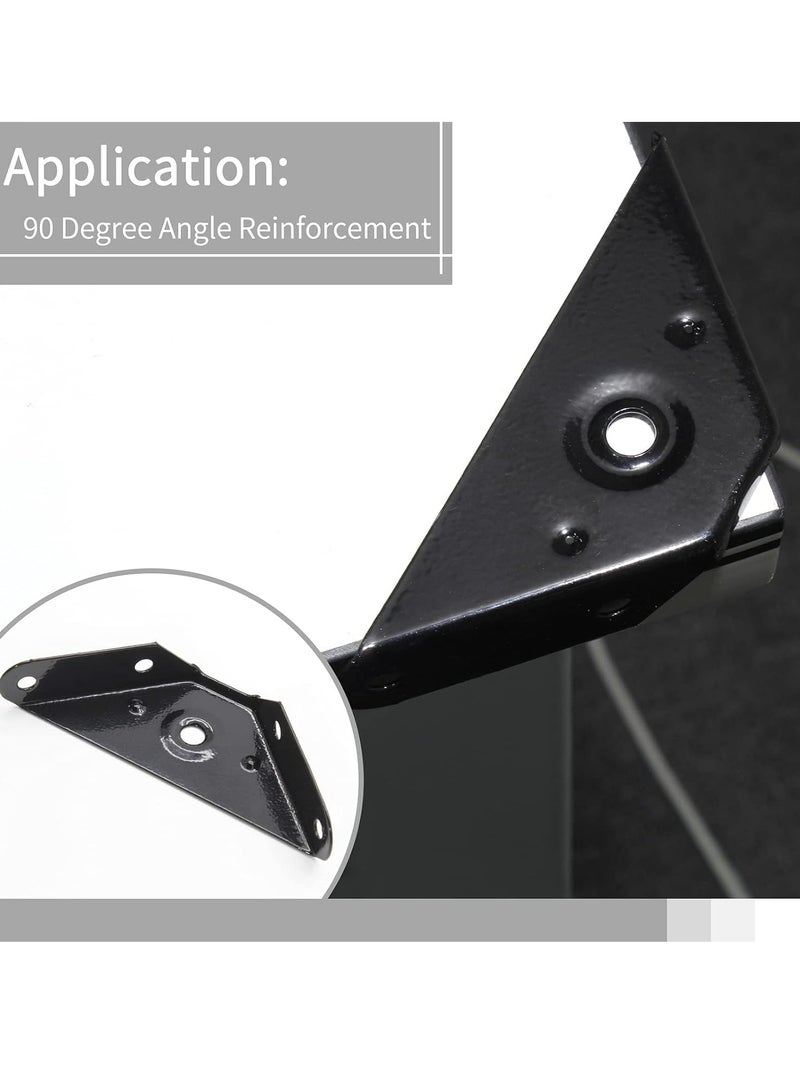 KASTWAVE 12 Pcs Steel Corner Braces Joint, Trapeziform Angle Code Brackets Corner Brace, Support Joint Bracket Fastener - Image 4