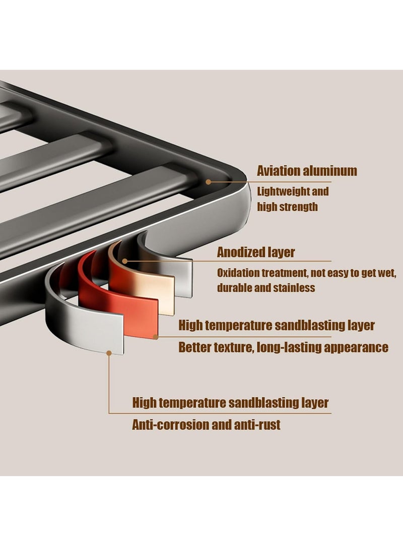 GUDOO رف تجفيف الملابس الجدارية القابل للطي، رف غسيل قابل للطي، رف تجفيف المناشف، شماعة ملابس لتجفيف الملابس في الحمام، الداخلية، أو الاستخدام الخارجي - Image 4