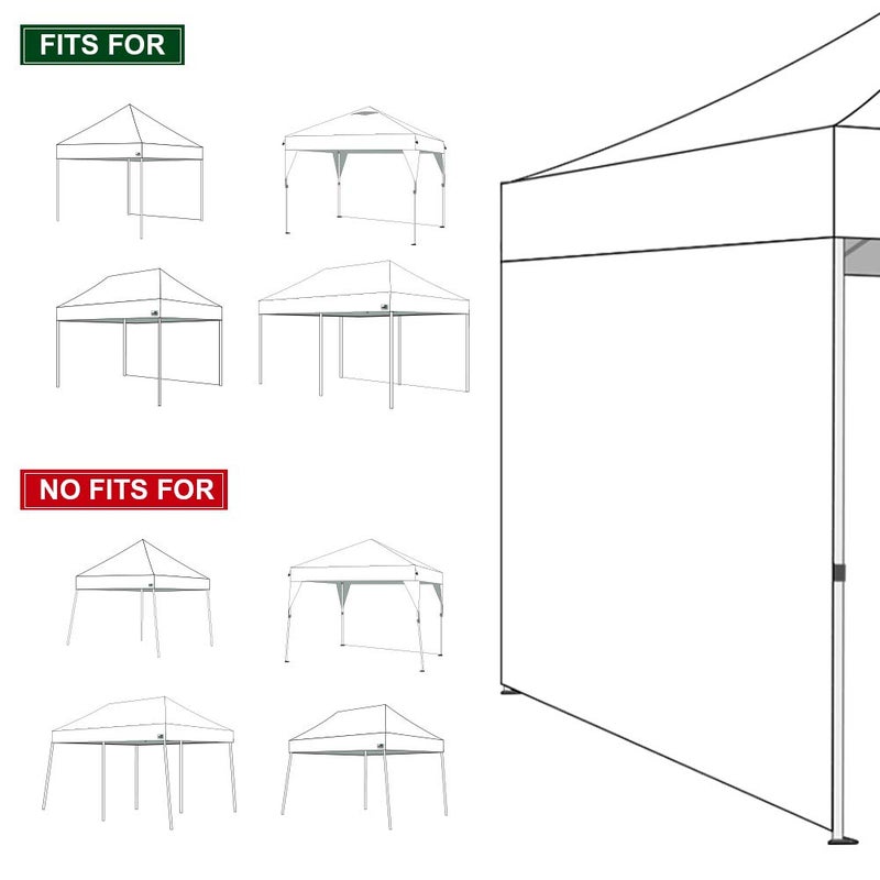 Eurmax USA Instant Canopy SunWall Tent Tarp Shelter 8x8, 1 Pack Sidewall (Blue) - Image 5
