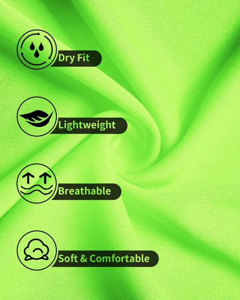 Dreammonkey 4T to Youth Neon Shirt Kids Rash Guard UPF 50+ Dry Fit Athletic Short Sleeve T Shirts for Boys and Girls (Neon Green L) - Image 5