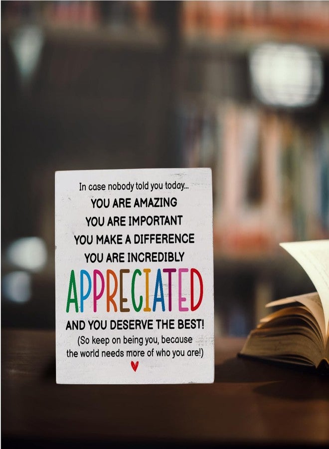 HTBIG Inspirational Gifts for Men Women Friends, Coworker Office Decor Appreciation Gifts, You Are Amazing Motivational Desk Sign Decor Home Office Desk - Image 4