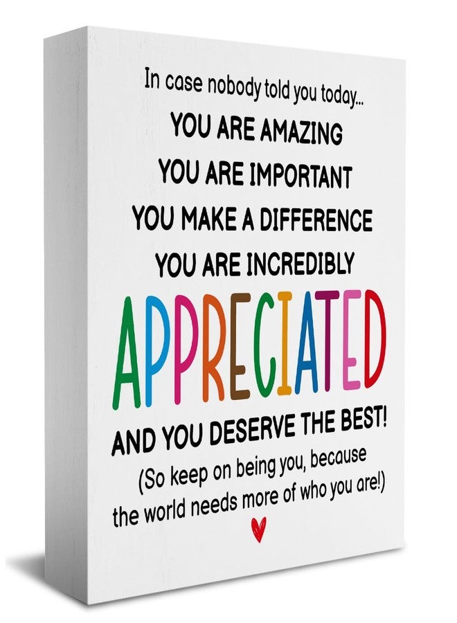 HTBIG Inspirational Gifts for Men Women Friends, Coworker Office Decor Appreciation Gifts, You Are Amazing Motivational Desk Sign Decor Home Office Desk - Image 1