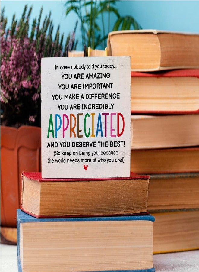 HTBIG Inspirational Gifts for Men Women Friends, Coworker Office Decor Appreciation Gifts, You Are Amazing Motivational Desk Sign Decor Home Office Desk - Image 5