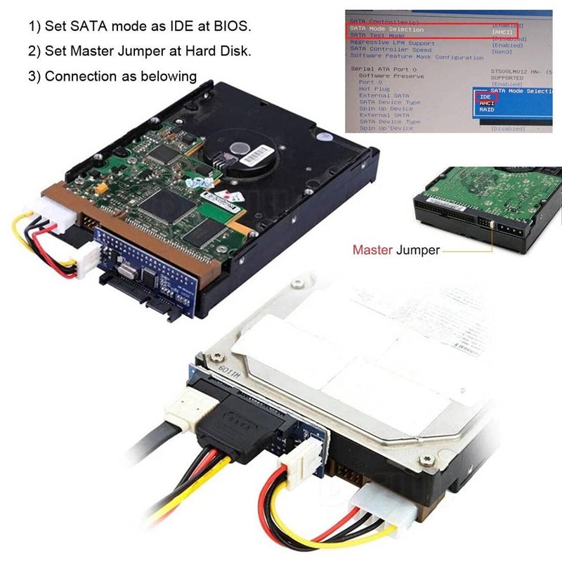 Chenyang محول قرص صلب 3.5 بوصة IDE/PATA 40Pin إلى SATA للوحة الأم - Image 2
