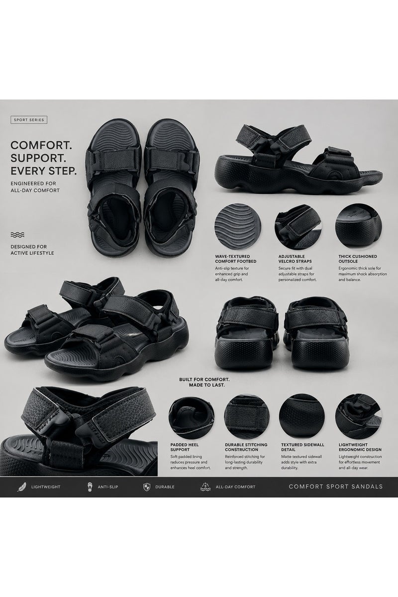 Feet First Men’s Sports Sandals with Adjustable Velcro Straps – Lightweight Comfort Outdoor Walking Sandals - Image 3