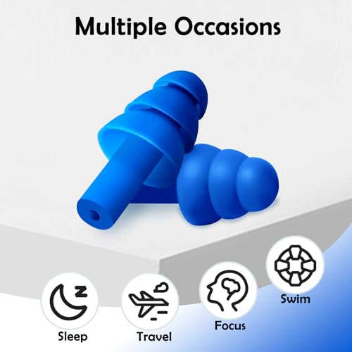 Leffis Ear Plugs for Sleeping Noise Cancelling, Reusable Silicone Sound Blocking Earplugs, Waterproof Noise Reduction Ear Plugs for Shooting, Swimming, Concerts, Snoring (50 Pair) - Image 2