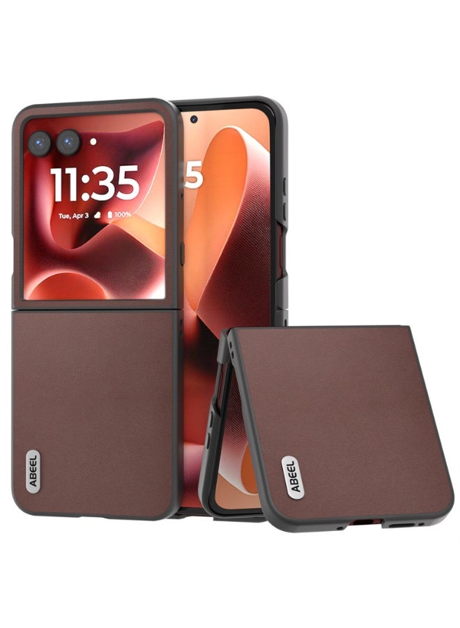Motorola Razr 60 Ultra Genuine Leather Case,Elegant Designed for Motorola Razr 60 Ultra Case - Image 1