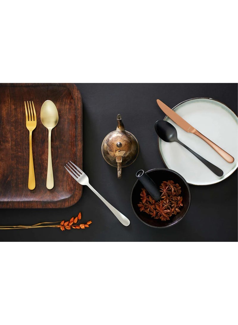 Amefa Austin Black Matt Table Spoon Set of 12, Premium 18/10 Stainless Steel Dinner Spoon with PVD Matte Black Finish, Modern Luxury Flatware for Dining Table, Elegant Contemporary Cutlery for Home, Restaurants and Hotels, Durable Rust Resistant Spoon with Smooth Edges, Dishwasher Safe Table Spoon with Balanced Weight and Comfortable Grip, Refined European Design with Sleek Lines, Ideal for Everyday Meals and Special Occasions, Stylish Black Cutlery for Formal Dining, Family Use and Professional Table Settings, Length 21 cm High Quality Amefa Flatware Collection - Image 5