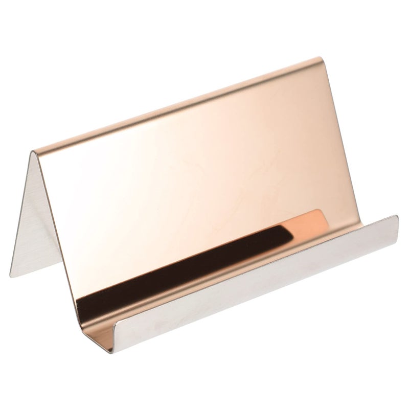 Business Card Holder And Phone Stand Mirror Surface Organizer For Office Desk Space Saving - Image 2