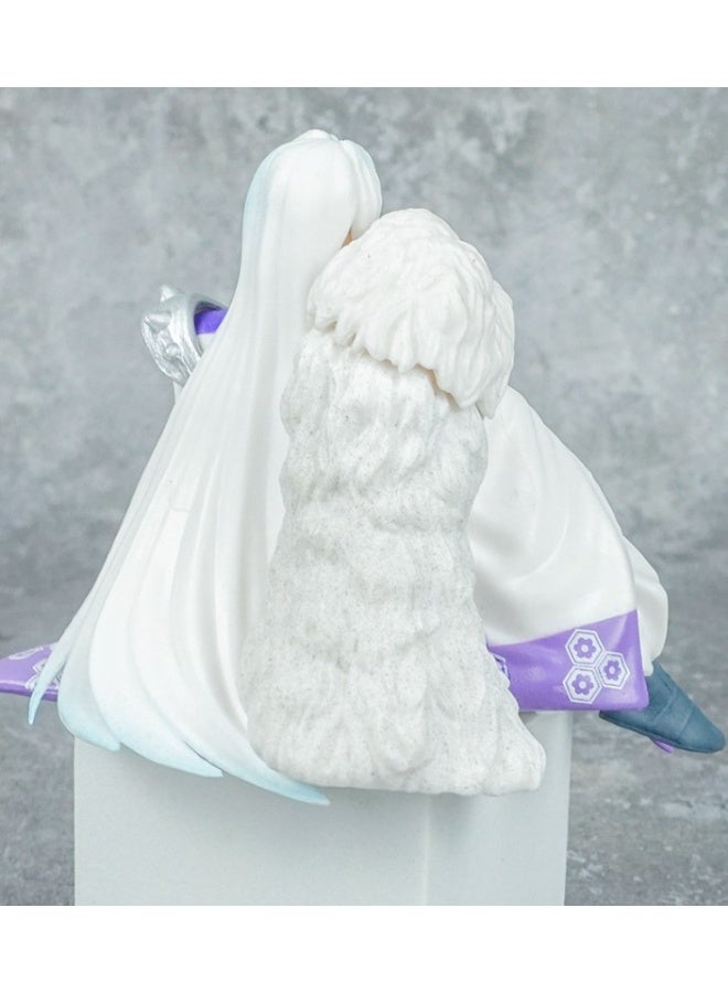 هالامودو Inuyasha جلس Sesshomaru في شكل كيمونو أبيض، ديكور المكتب وهدية عيد ميلاد أنيقة 13 سم - Image 2