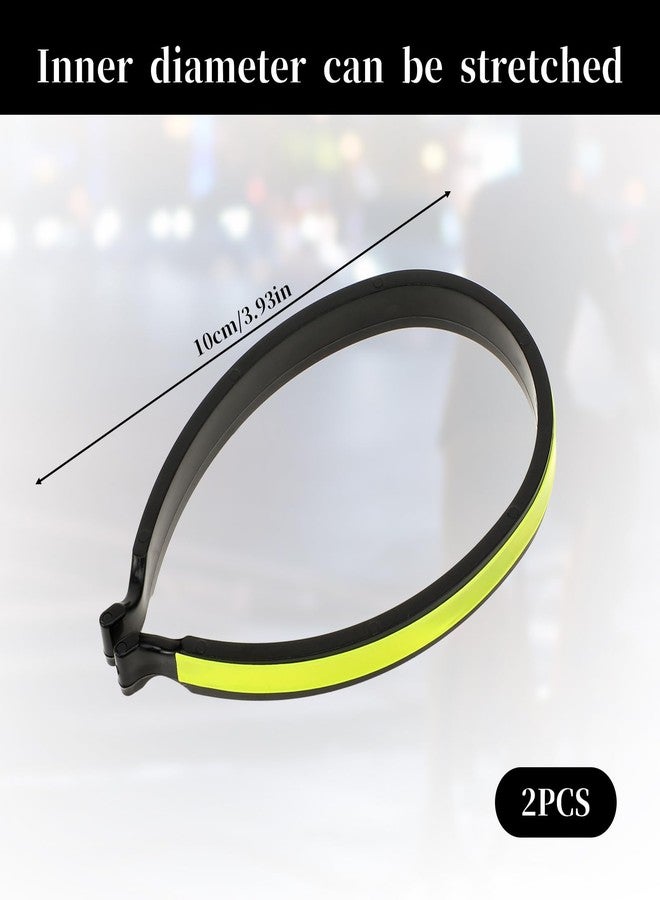 Psyqtsuary 2 Pcs Bicycle Clips for Pant Legs Cycling Trouser Clips, Ankle Cuffs, Cycling Ankle Safety Band Reflective Bicycles Clip Pant Leg Cuff Clip Cyclings Trouser Wrap (Fluorescent Green) - Image 2
