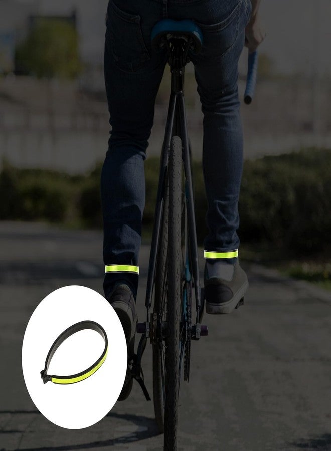 Psyqtsuary 2 Pcs Bicycle Clips for Pant Legs Cycling Trouser Clips, Ankle Cuffs, Cycling Ankle Safety Band Reflective Bicycles Clip Pant Leg Cuff Clip Cyclings Trouser Wrap (Fluorescent Green) - Image 4