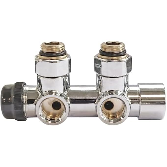 , 601521502 WALL MOUNTED THERMOSTATIC CHROME DISTRIBUTOR FOR TWO-PIPE INSTALLATION MF1/2 (15 X 21), FOR EASY SCREWING MOUNTING, CAP CAN BE FITTED THROUGH A THERMOSTAT HEAD - Image 3