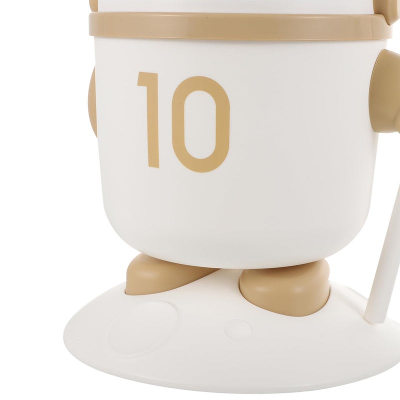 Mini Astronaut Trash Can With Lid Khaki Includes 30 Bags For Home Office Bedroom - Image 4
